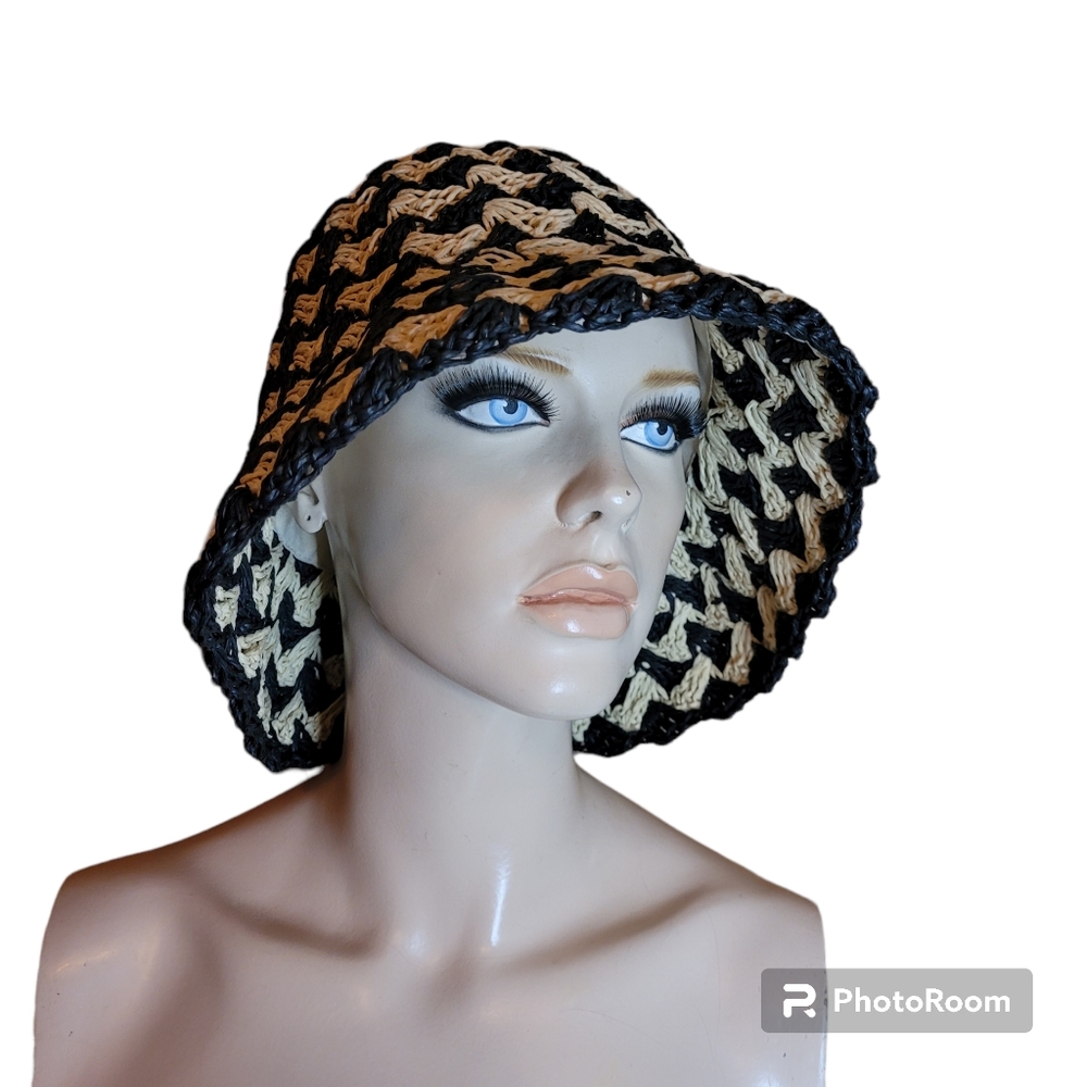 NWT Zara Crochet Effect Bucket Hat Medium - Picture 2 of 11